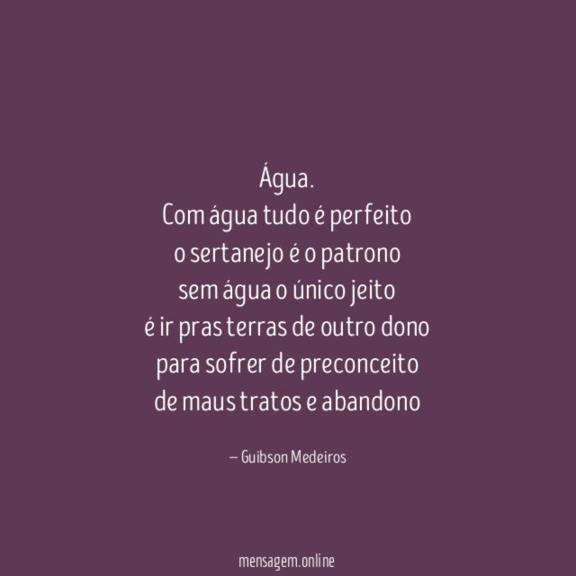 Água.
