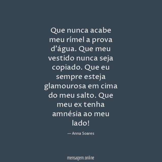 Que nunca acabe meu rímel a prova d'água