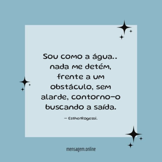 Sou como a água