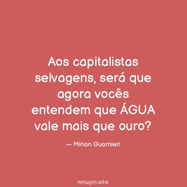 Aos capitalistas selvagens