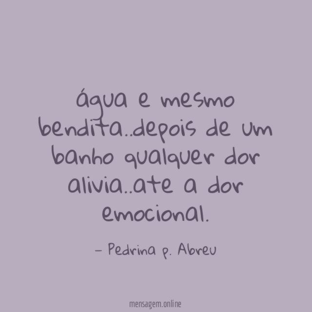 água e mesmo bendita