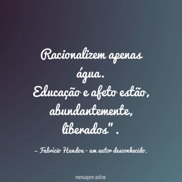 Racionalizem apenas água