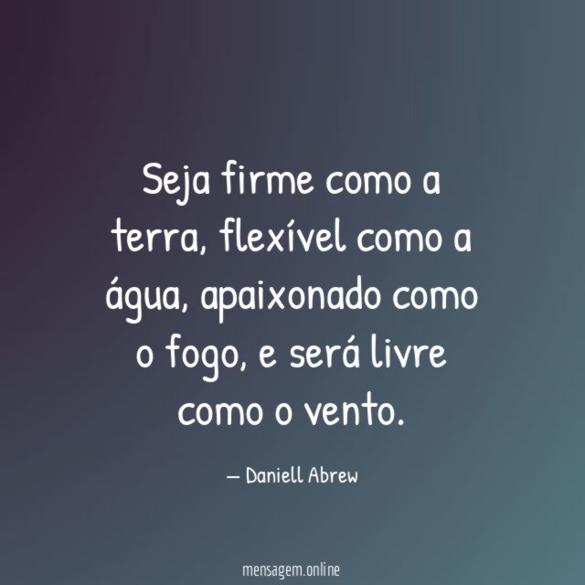 Seja firme como a terra