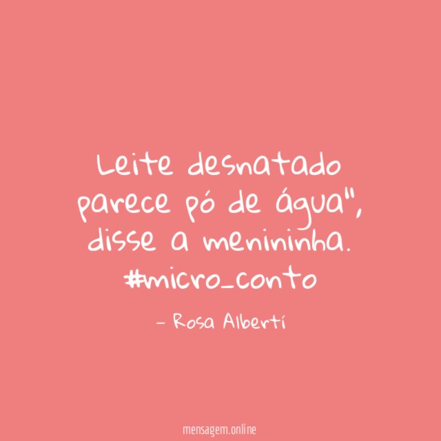 Leite desnatado parece pó de água"