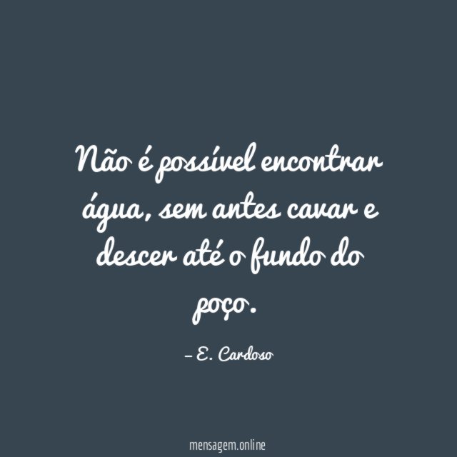 Não é possível encontrar água