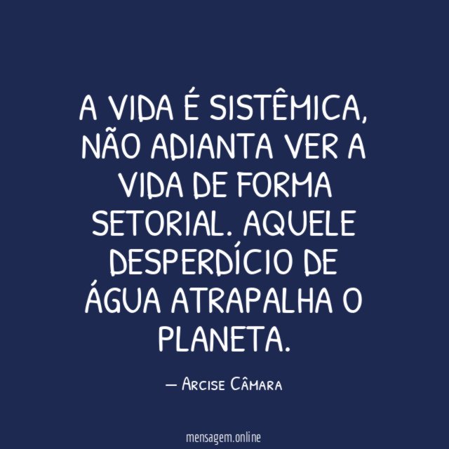 A vida é sistêmica