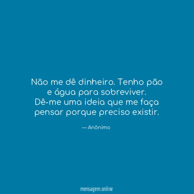 Não me dê dinheiro