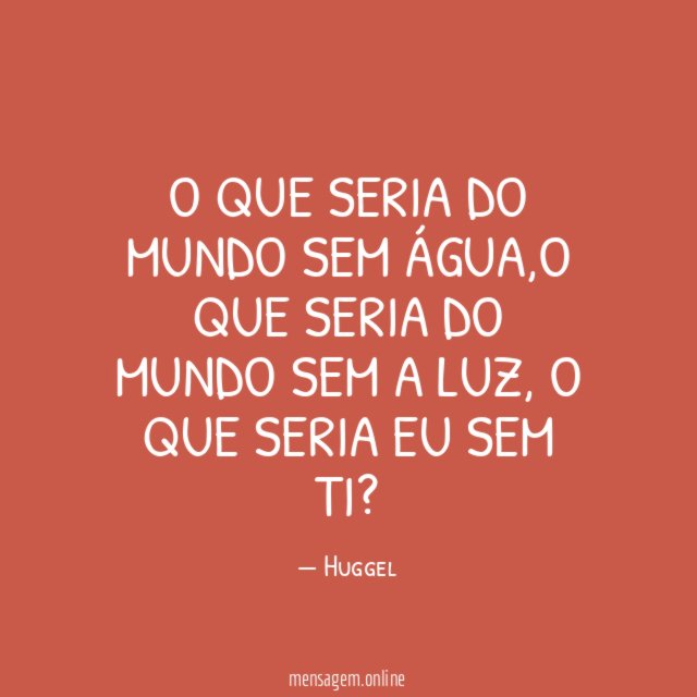 O que seria do mundo sem água