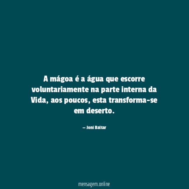 A mágoa é a água que escorre voluntariamente