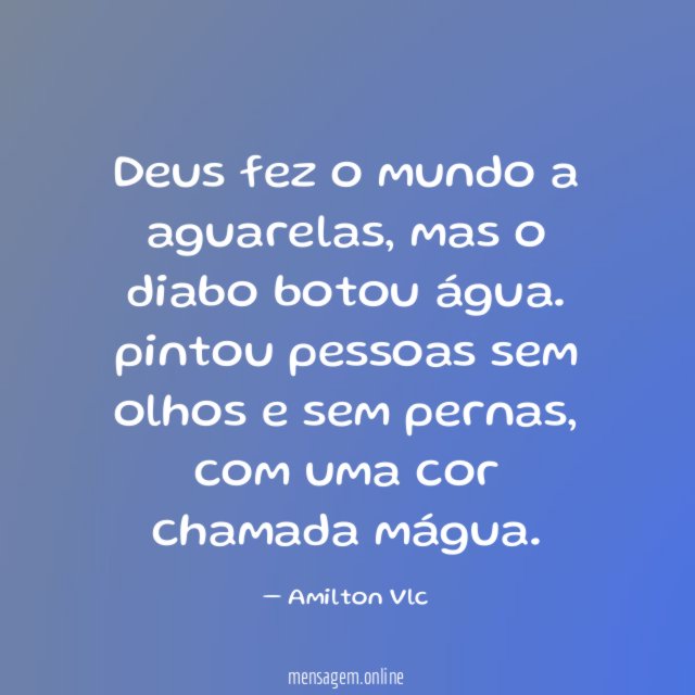 Deus fez o mundo a aguarelas