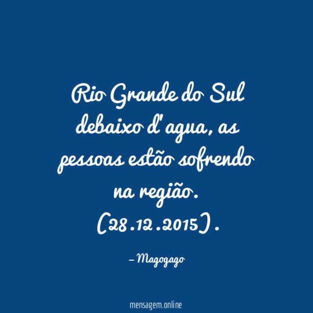 Rio Grande do Sul debaixo d'agua