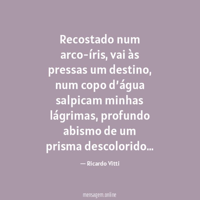 Recostado num arco-íris