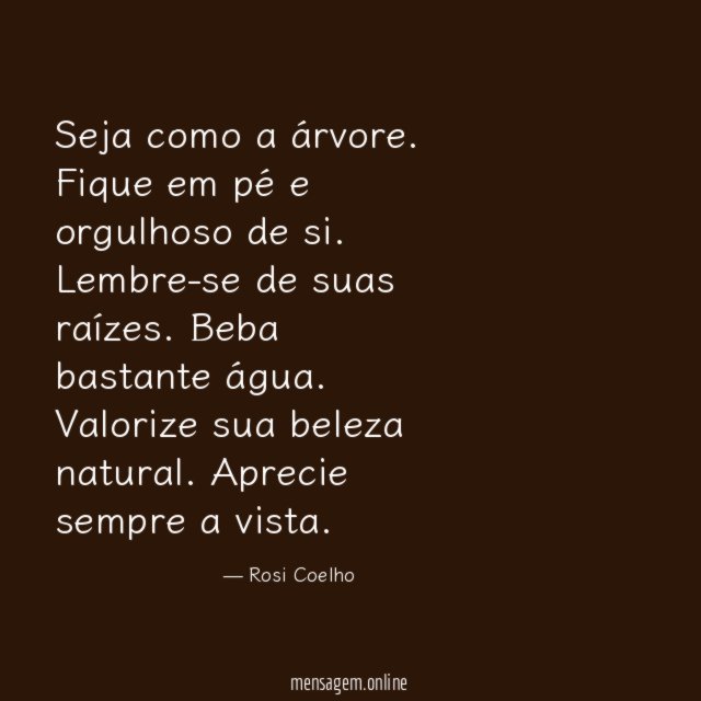 Seja como a árvore