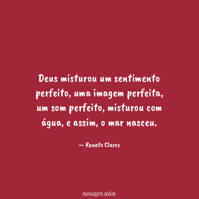 Deus misturou um sentimento perfeito