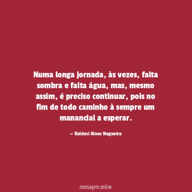Numa longa jornada