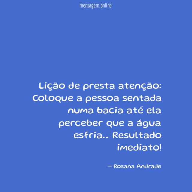 Lição de presta atenção