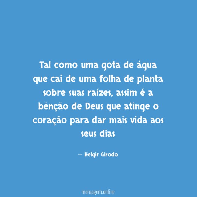Tal como uma gota de água que cai