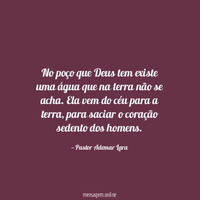 No poço que Deus tem existe uma água