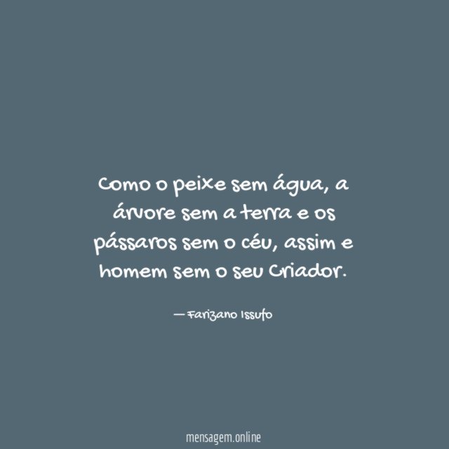 Como o peixe sem água