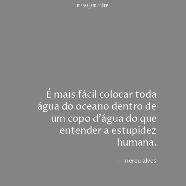 É mais fácil colocar toda água do oceano