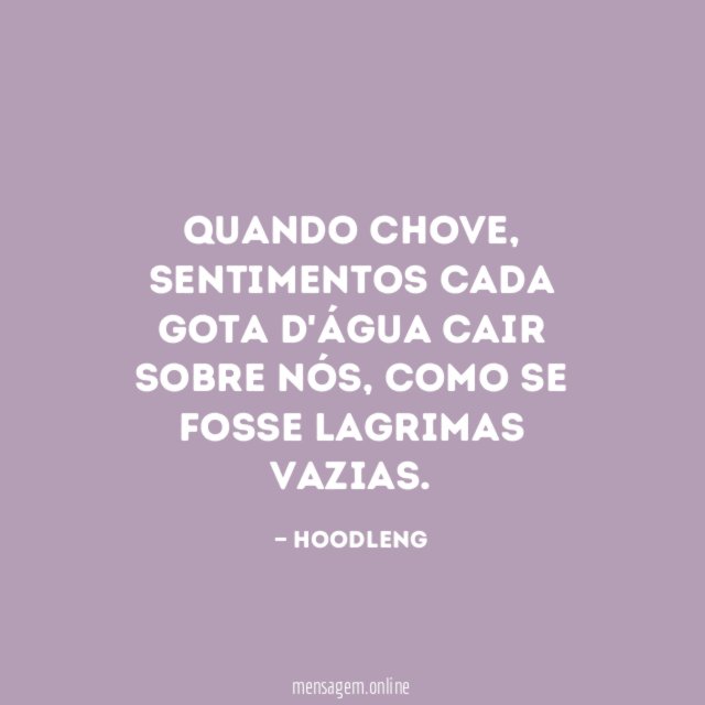 Quando chove