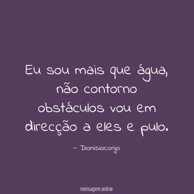 Eu sou mais que água
