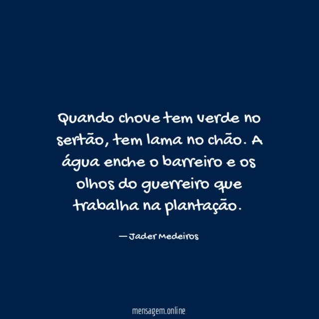 Quando chove tem verde no sertão