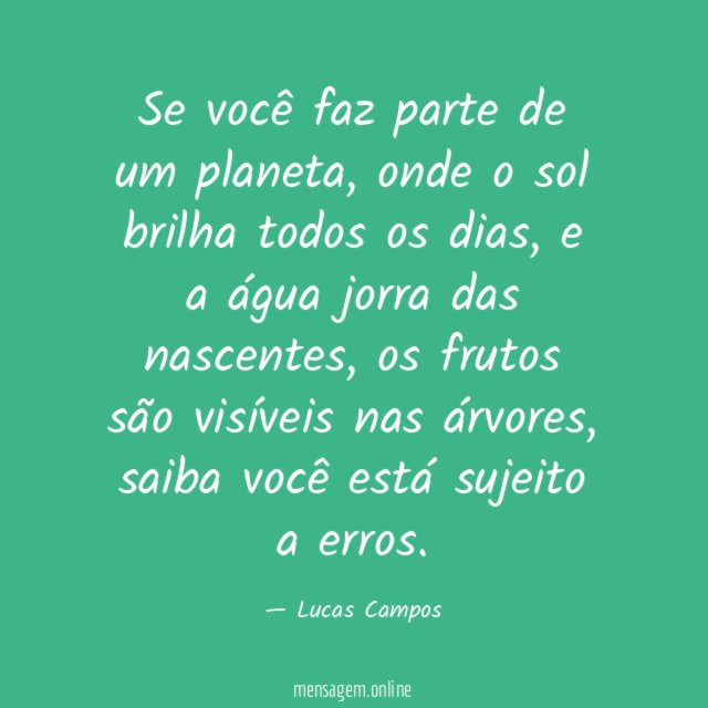 Se você faz parte de um planeta