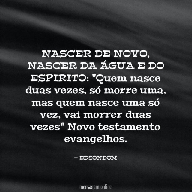 NASCER DE NOVO