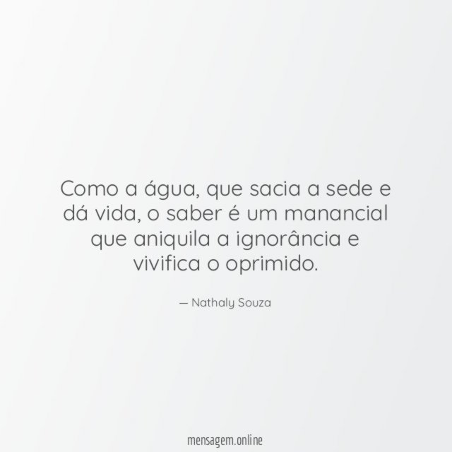 Como a água