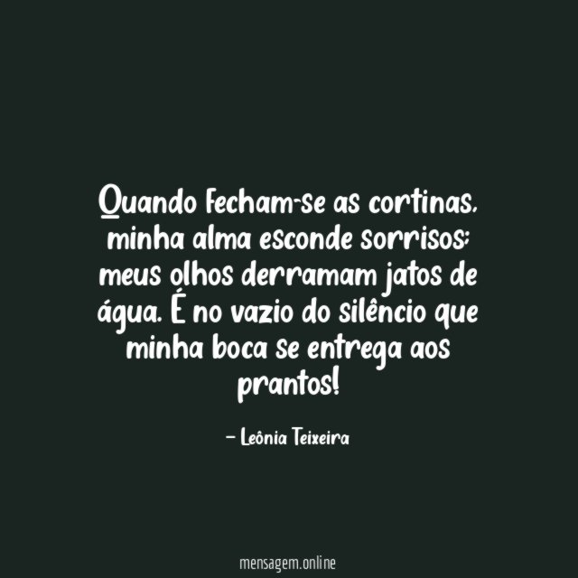 Quando fecham-se as cortinas