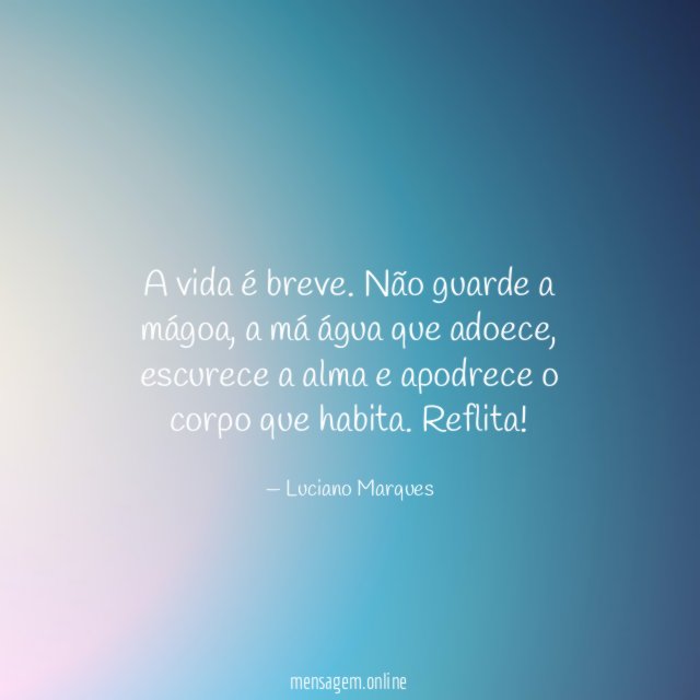A vida é breve