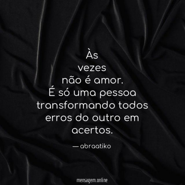 Às vezes não é amor