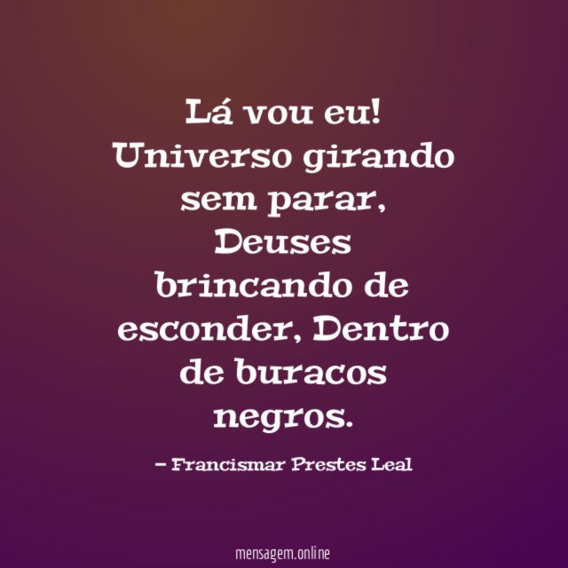 Lá vou eu!