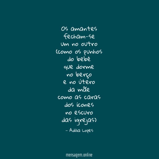 Os amantes fecham-se um no outro (como os punhos do bebé que dorme no