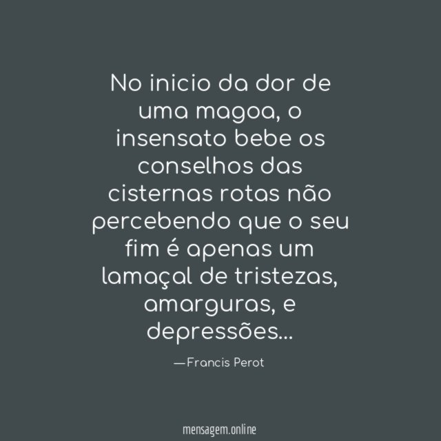 No inicio da dor de uma magoa