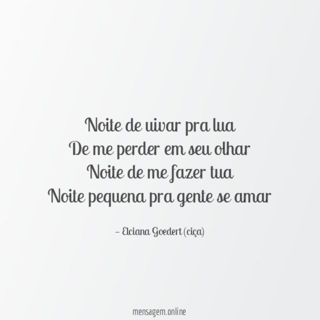 Noite de uivar pra lua De me perder em