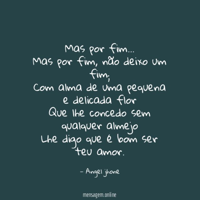 Mas por fim