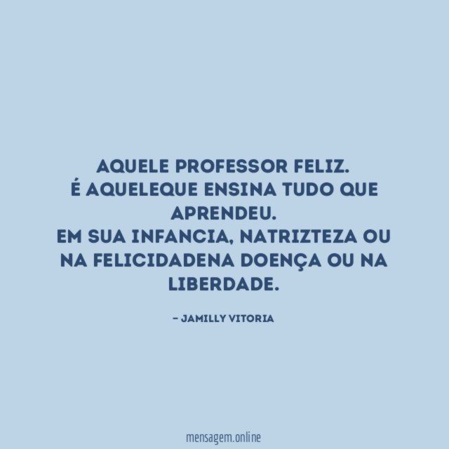 aquele professor feliz