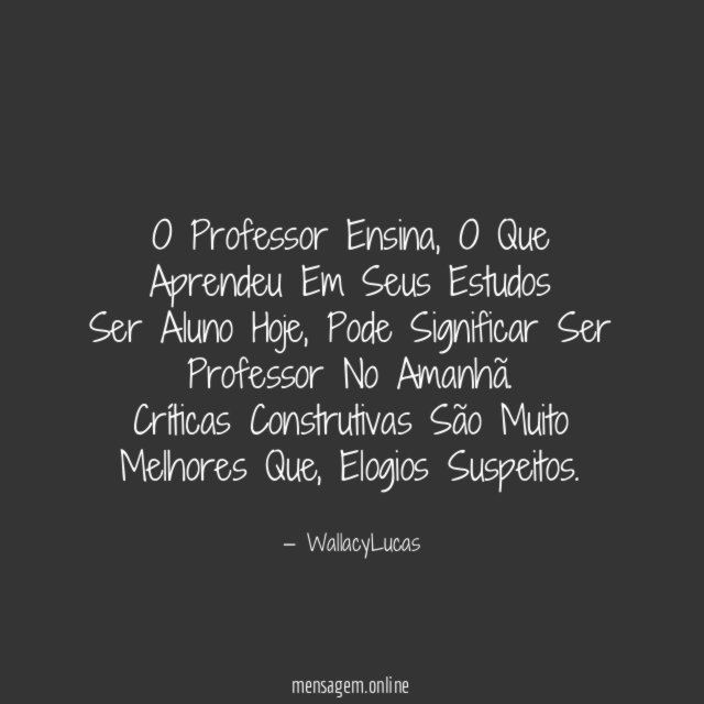 O Professor Ensina