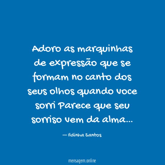 Adoro as marquinhas de expressão que se formam no