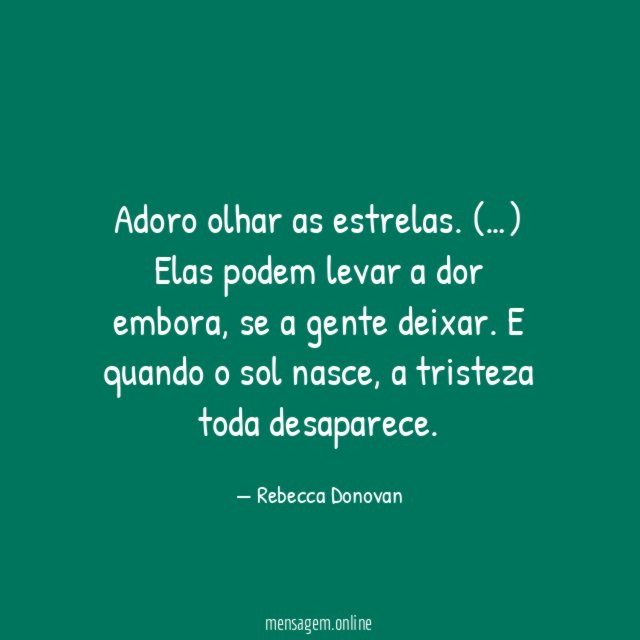 Adoro olhar as estrelas