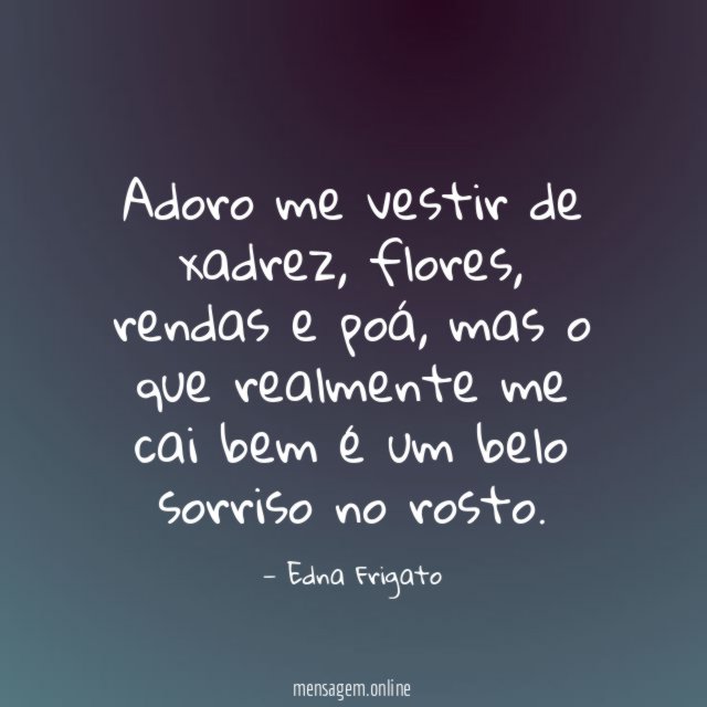 Adoro me vestir de xadrez