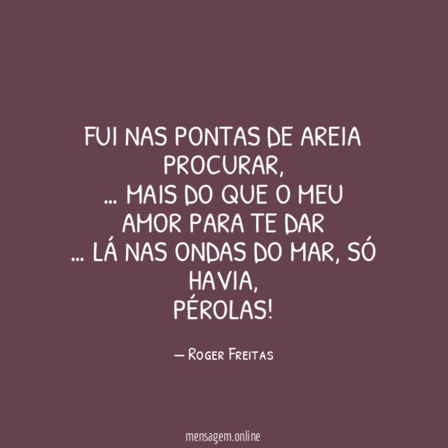 Fui nas pontas de areia procurar
