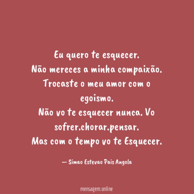 Eu quero te esquecer