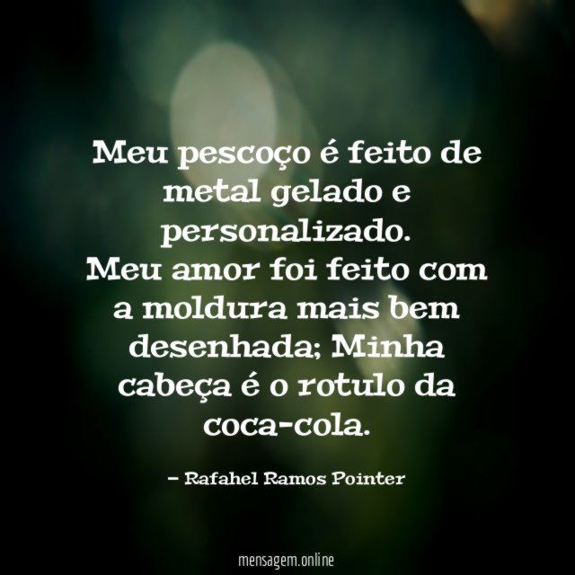 Meu pescoço é feito de metal gelado e personalizado