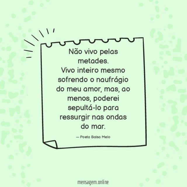 Não vivo pelas metades