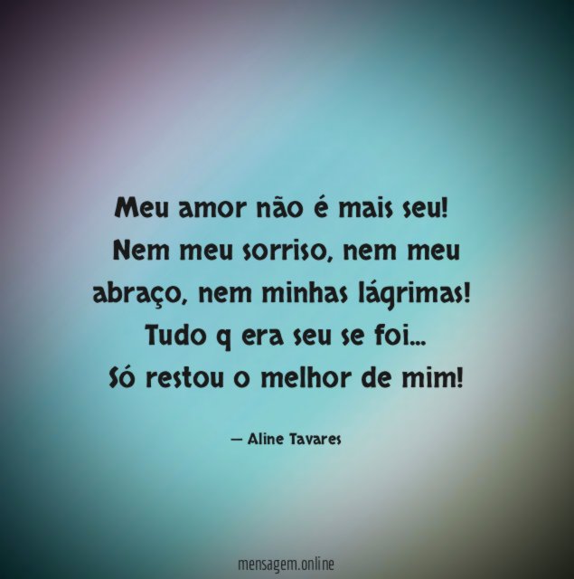 Meu amor não é mais seu