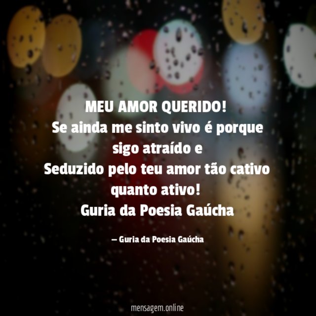 MEU AMOR QUERIDO!