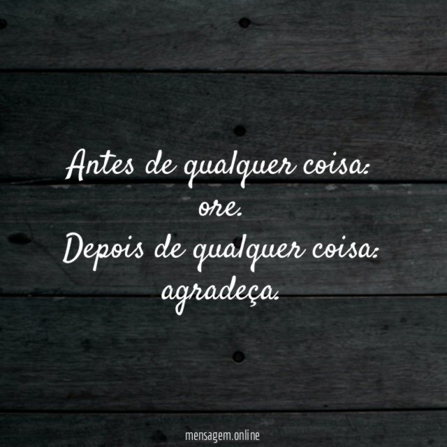 Antes e depois de qualquer coisa